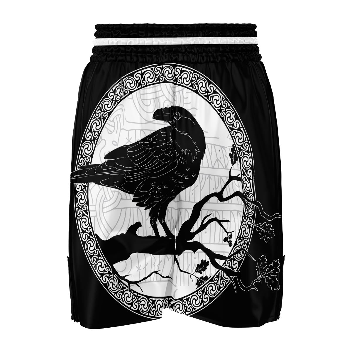 Odin Raven Viking Norse Boxing Shorts-grizzshop