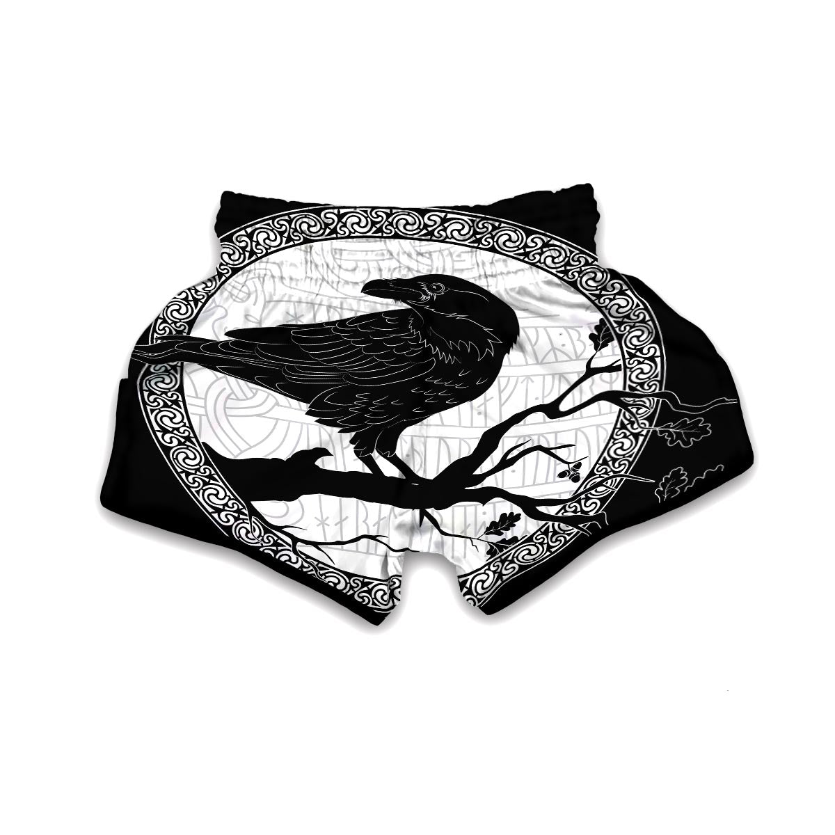 Odin Raven Viking Norse Muay Thai Boxing Shorts-grizzshop