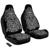 Odin With Wolfs White And Black Print Car Seat Covers-grizzshop