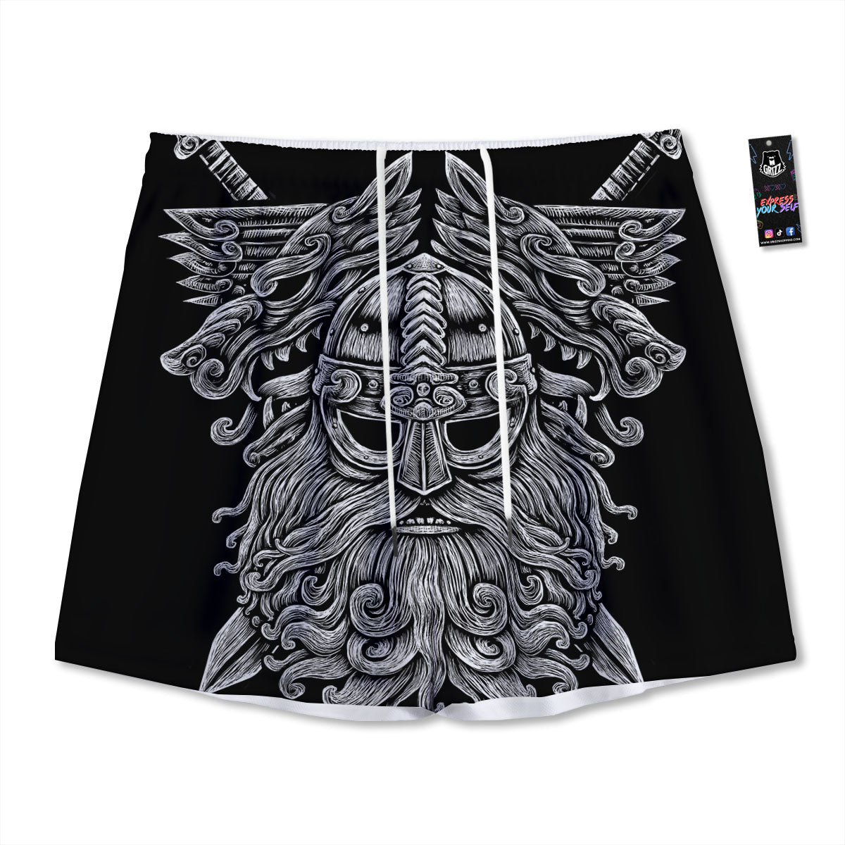 Palm Tree EDM Beach Print Mesh Shorts