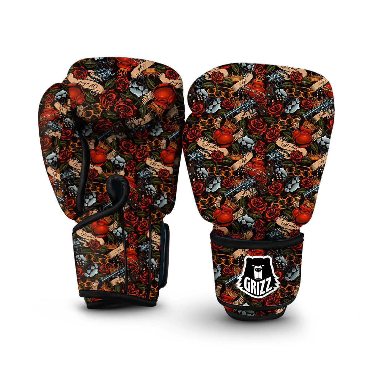 Old School Tattoo Boxing Gloves-grizzshop