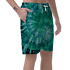 Olive Green Tie Dye Men's Shorts-grizzshop