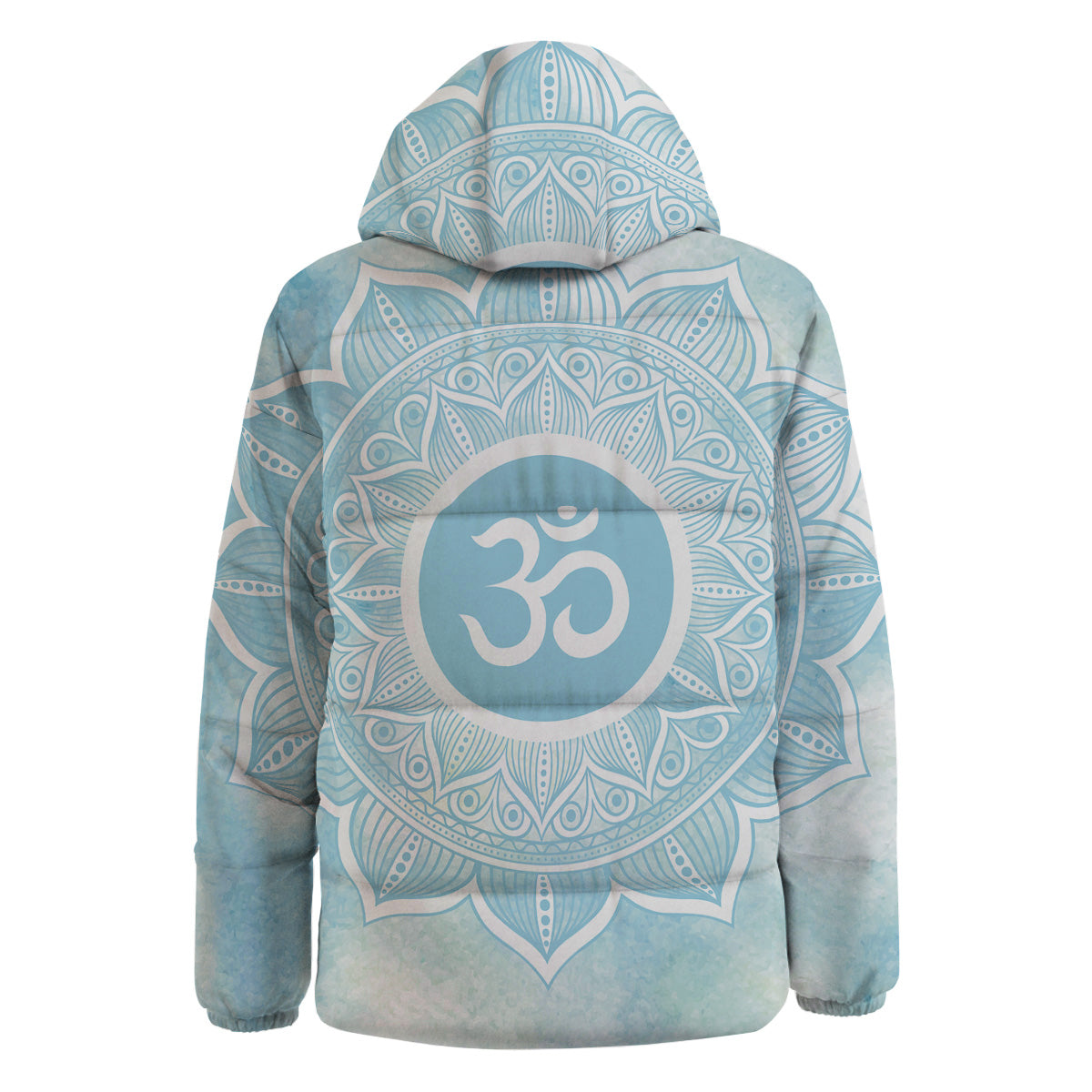 Om Mandala Blue Print Down Jacket-grizzshop