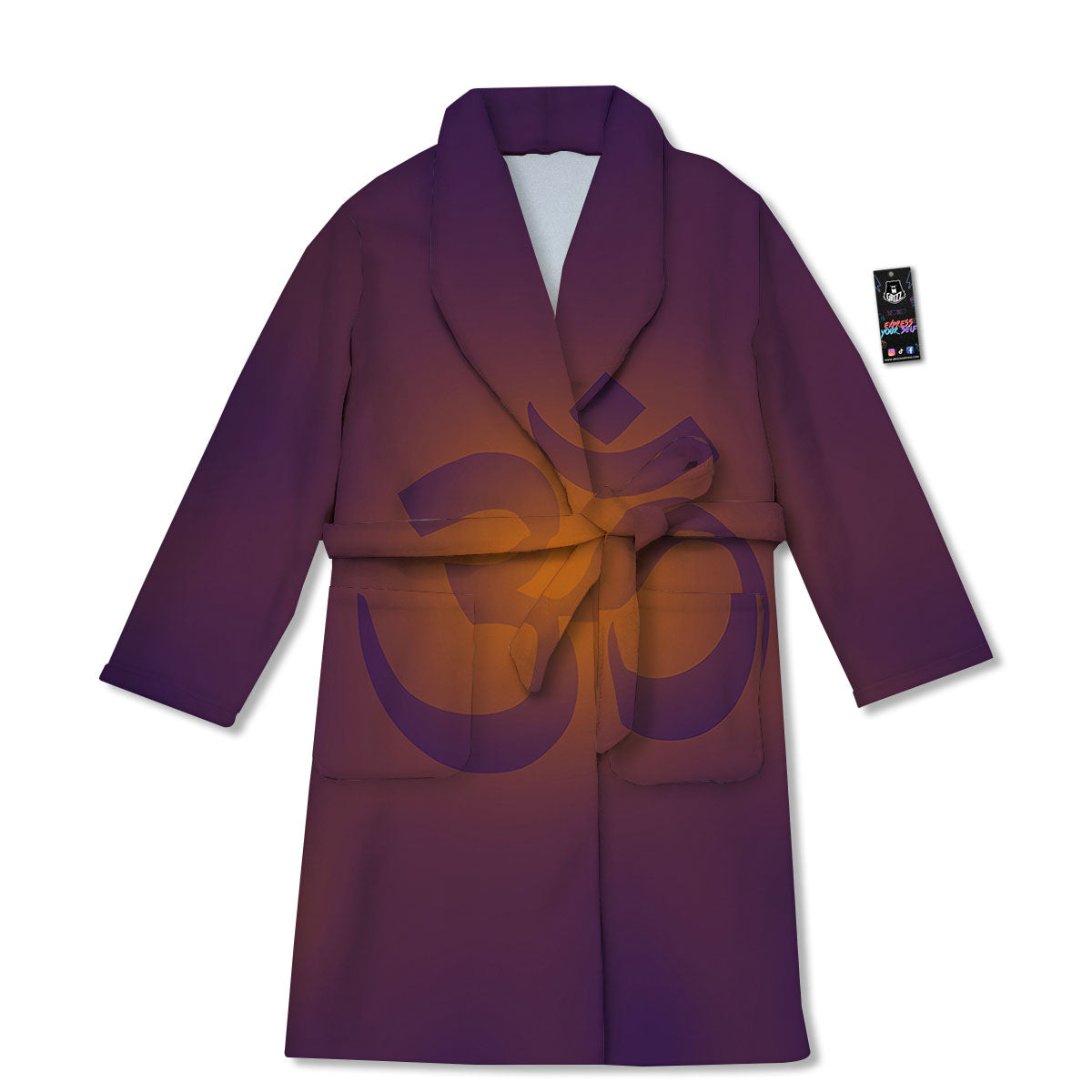 Om Mantra Print Bathrobe-grizzshop