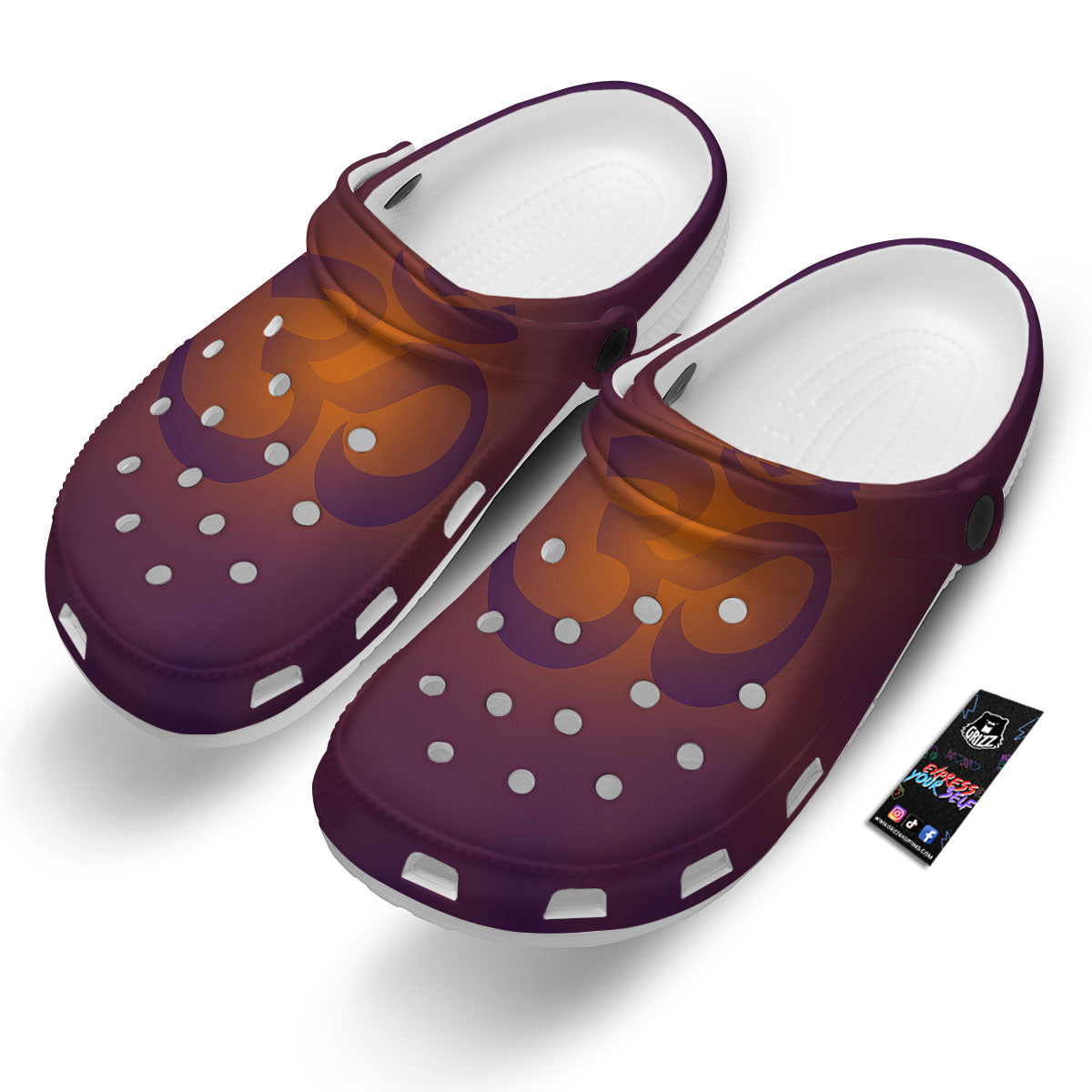 Om Mantra Print Clog-grizzshop