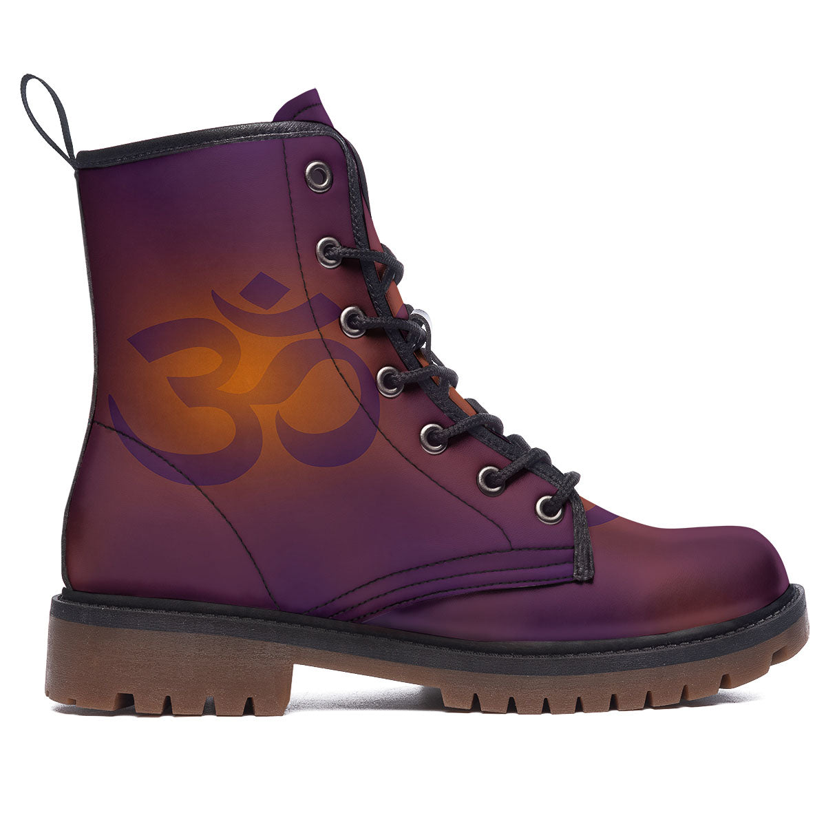 Om Mantra Print Work Boots-grizzshop
