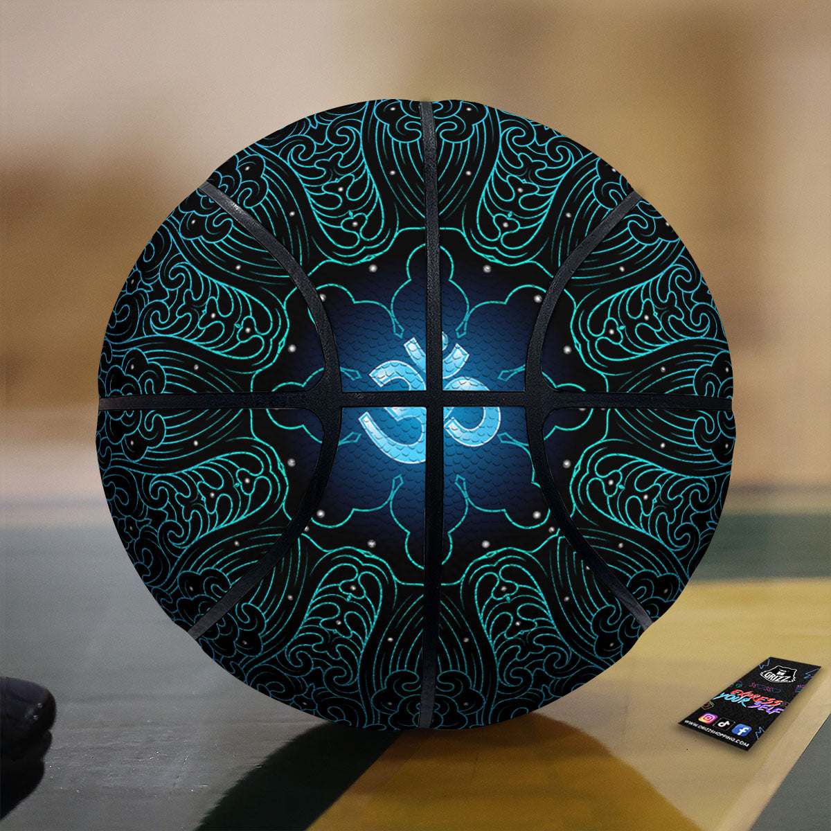 Om Psychedelic Print Basketball-grizzshop