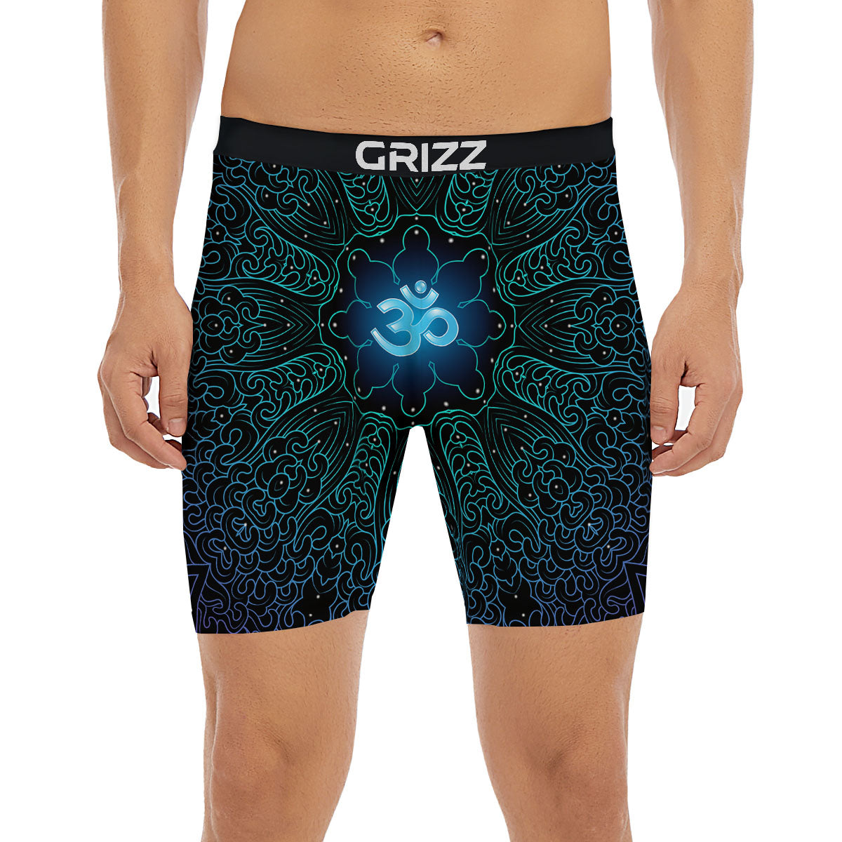 Om Psychedelic Print Boxer Briefs-grizzshop