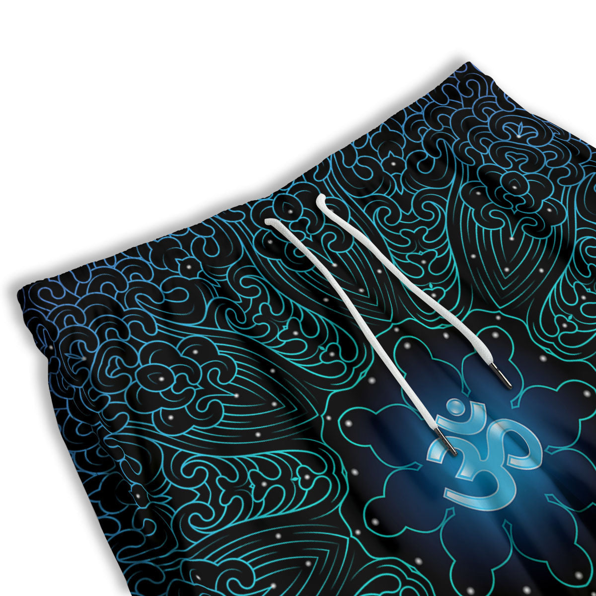 Om Psychedelic Print Men's Athletic Shorts
