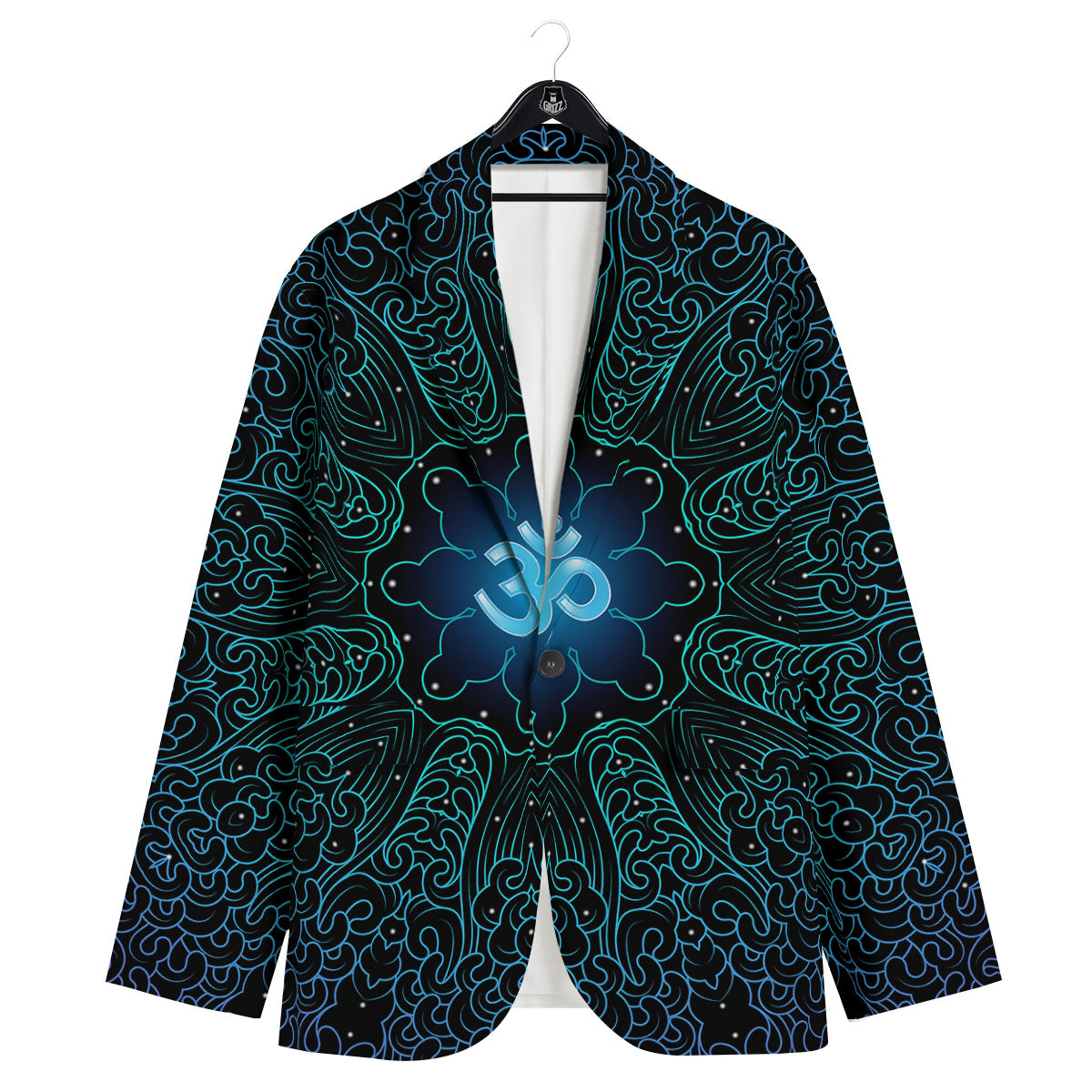 Om Psychedelic Print Men's Sport Coat-grizzshop
