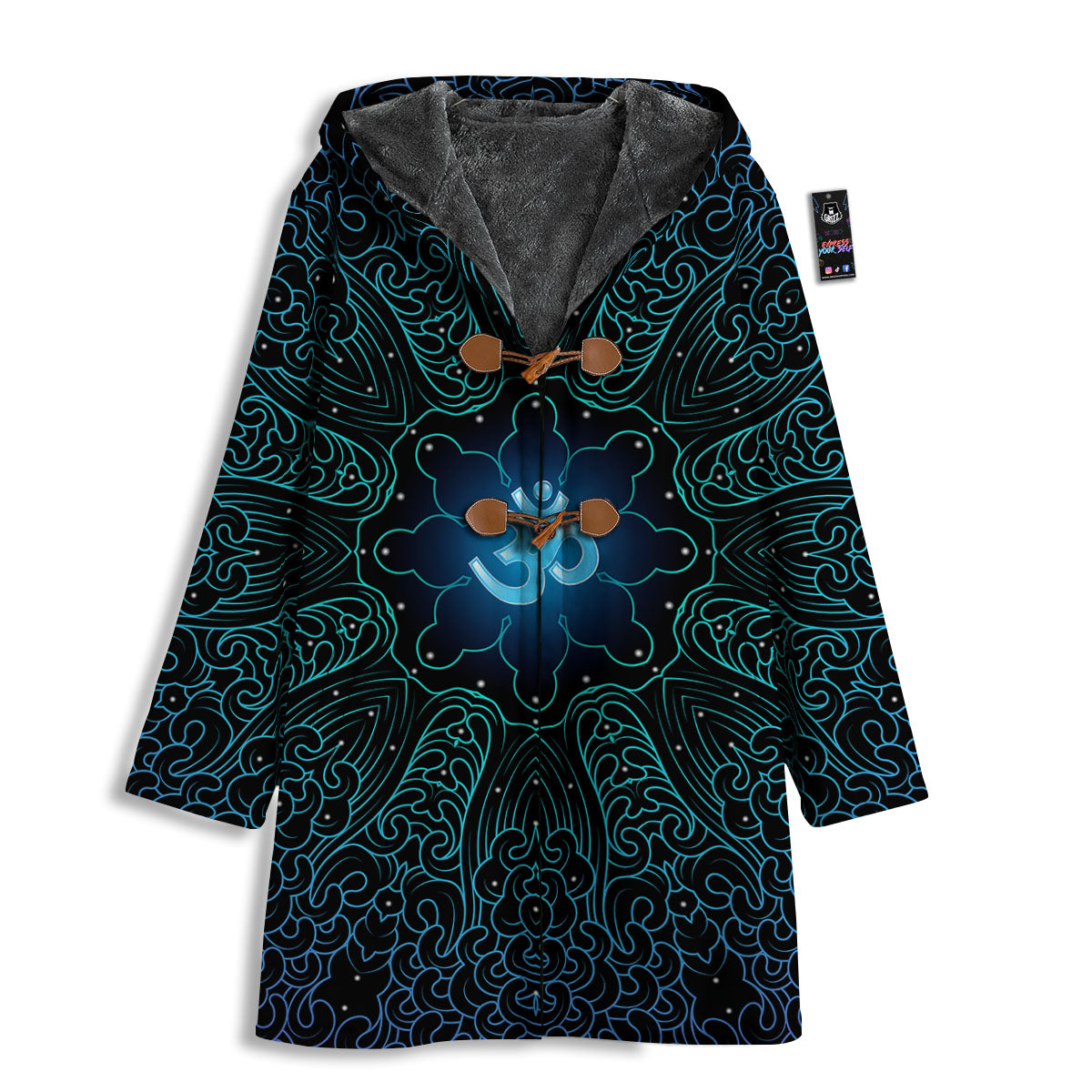 Om Psychedelic Print Men's Windbreaker Jacket-grizzshop