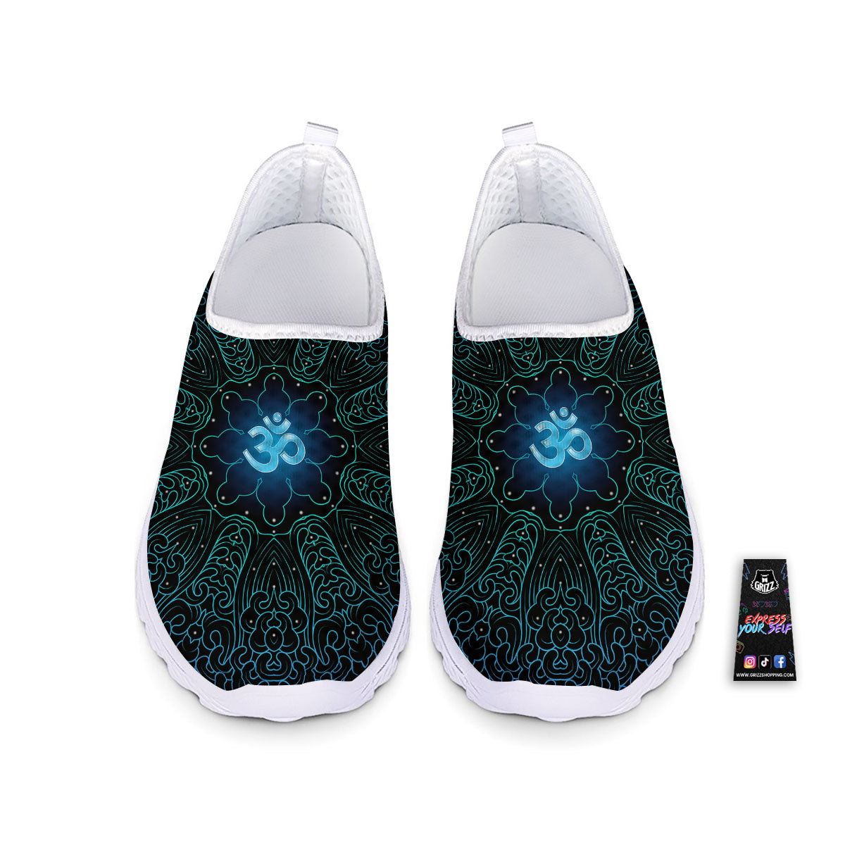 Om Psychedelic Print Nurse Shoes-grizzshop
