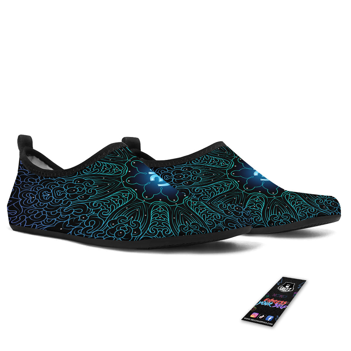 Om Psychedelic Print Water Shoes-grizzshop