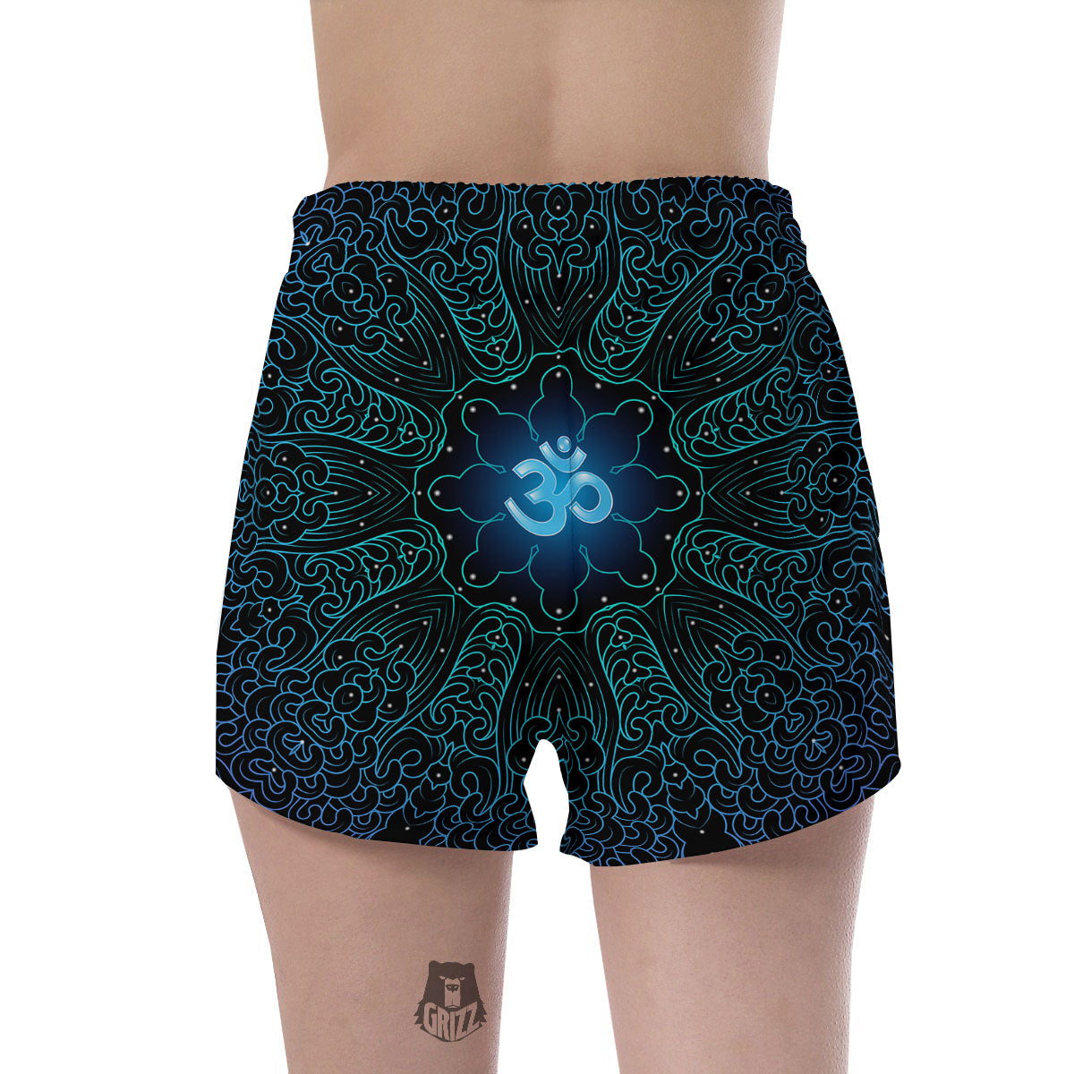 Om Psychedelic Print Women's Shorts-grizzshop