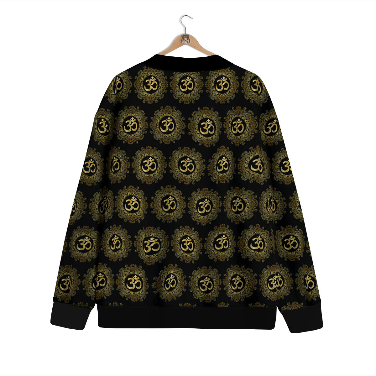 Om Sign Boho Print Pattern Cardigan-grizzshop