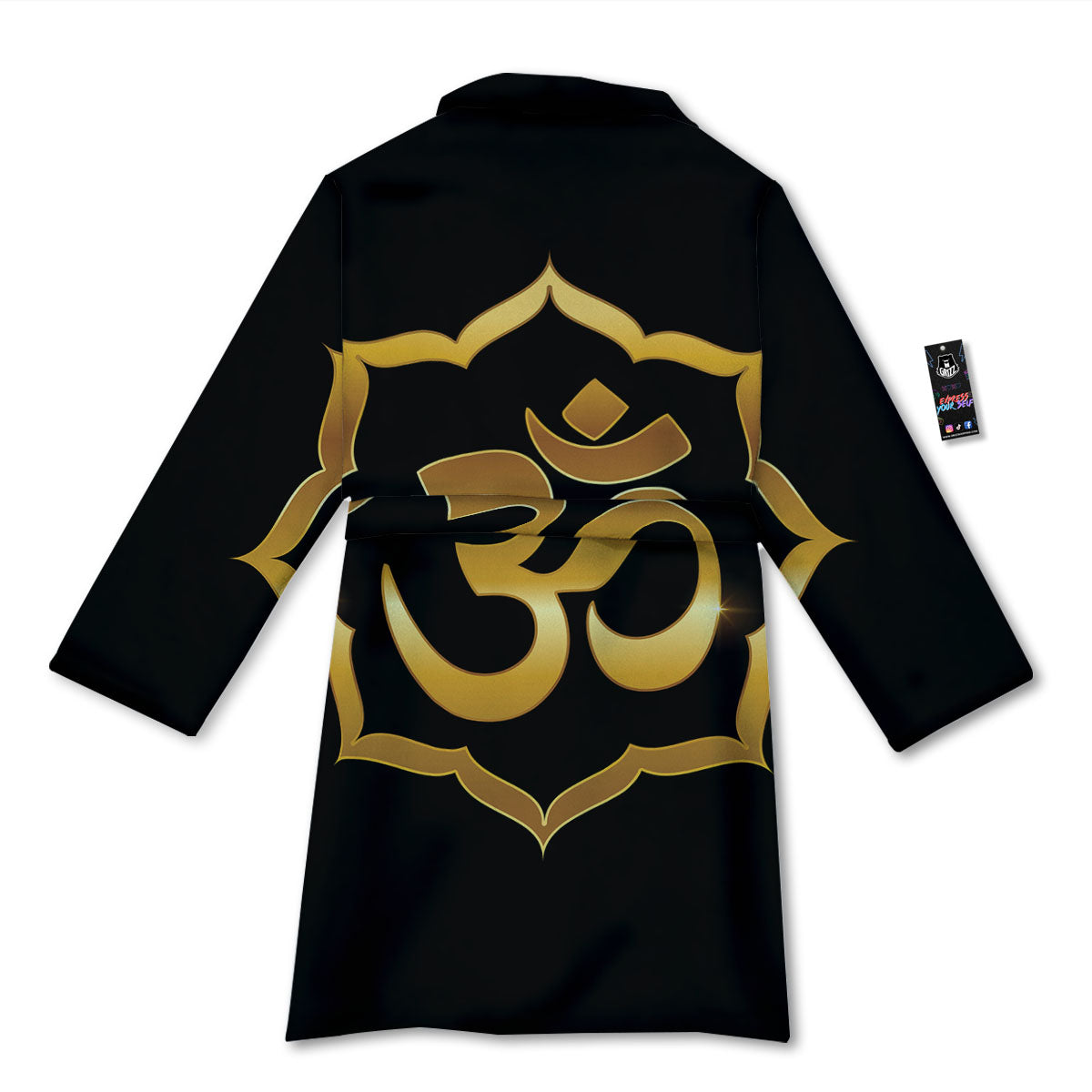 Om Sign Print Bathrobe-grizzshop