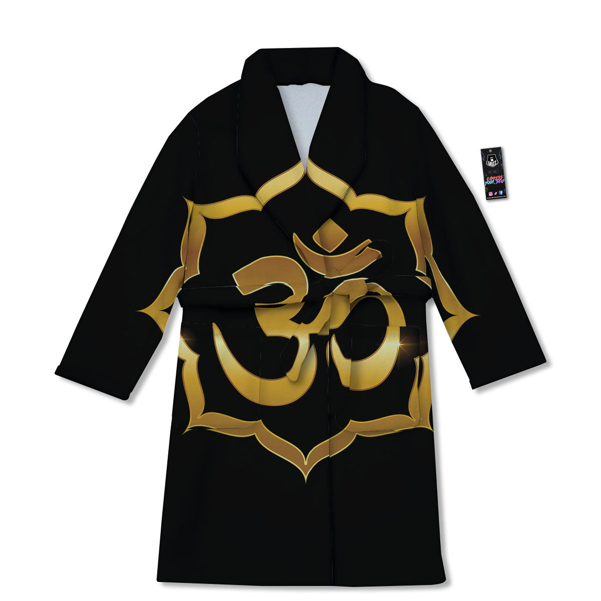 Om Sign Print Bathrobe-grizzshop
