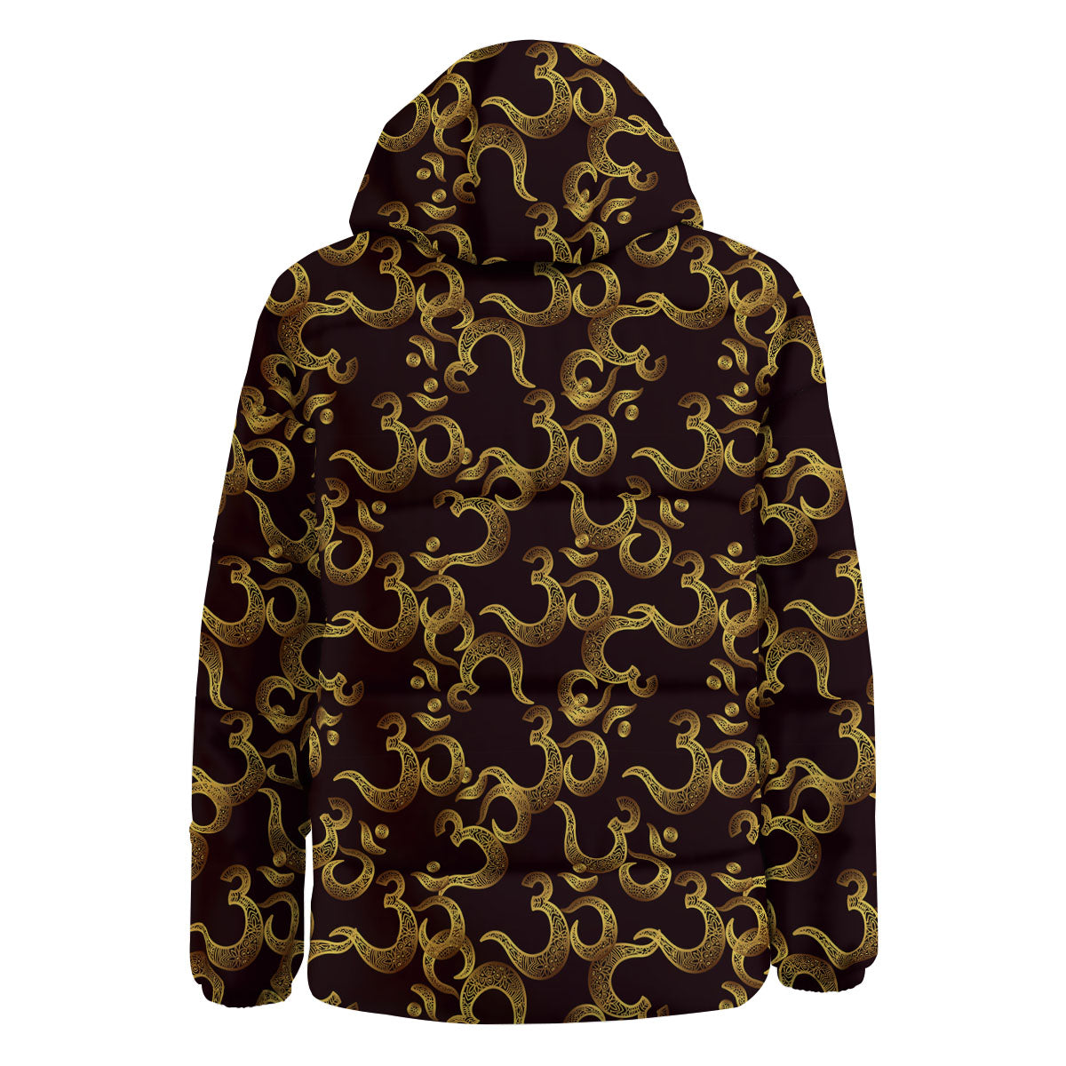 Om Sign Print Pattern Down Jacket-grizzshop