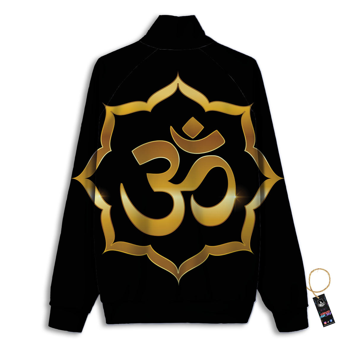 Om Sign Print Track Jacket-grizzshop