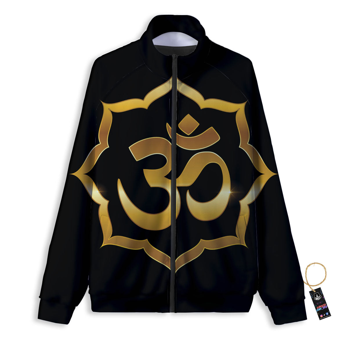 Om Sign Print Track Jacket-grizzshop