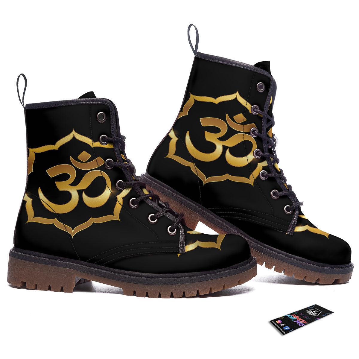 Om Sign Print Work Boots-grizzshop