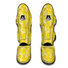 Onion Yellow Hand Drawn Print Pattern Muay Thai Shin Guards-grizzshop