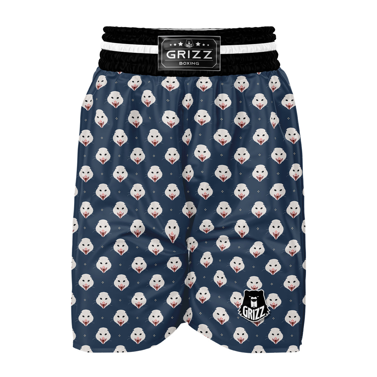 Opossum Blue Print Pattern Boxing Shorts-grizzshop