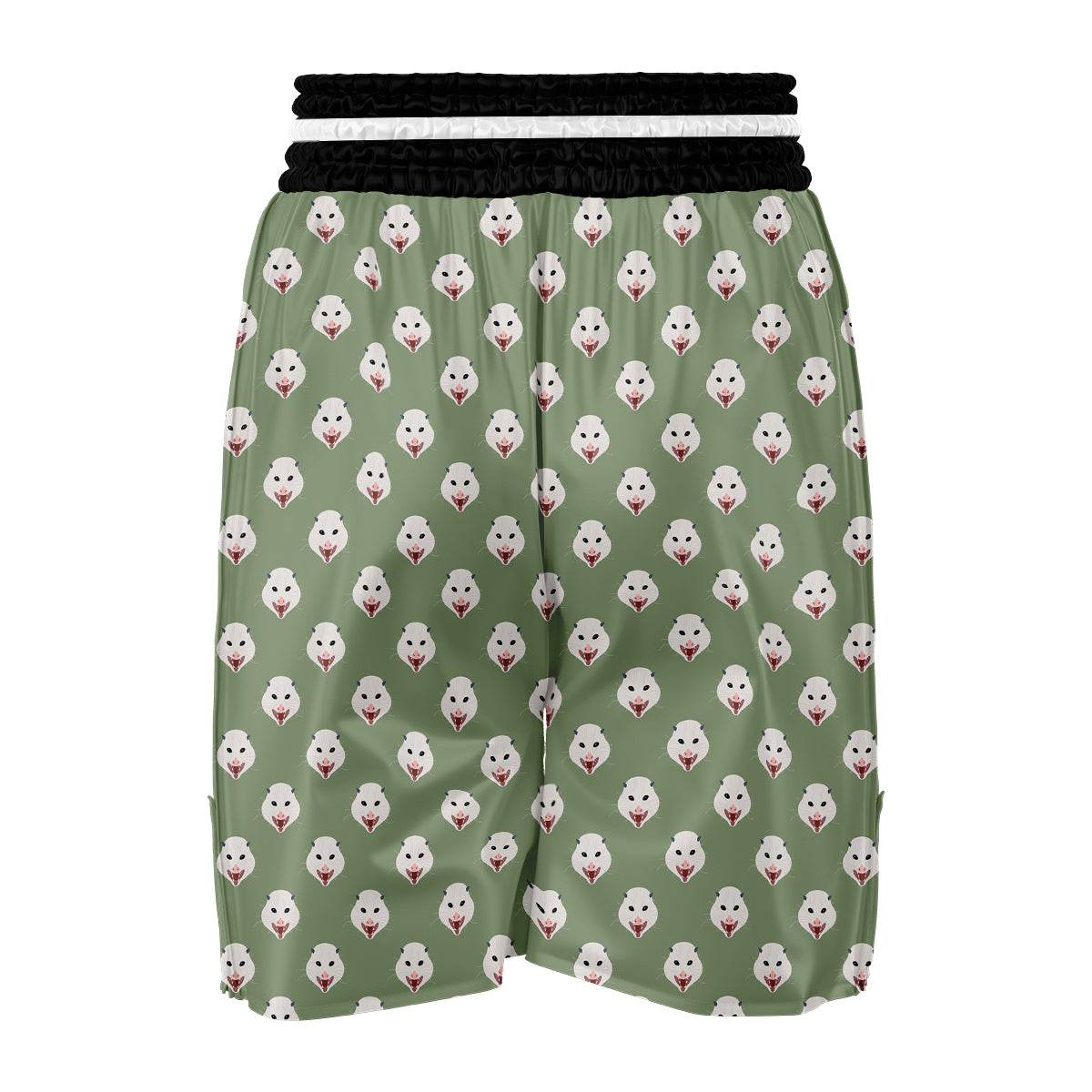 Opossum Green Print Pattern Boxing Shorts-grizzshop