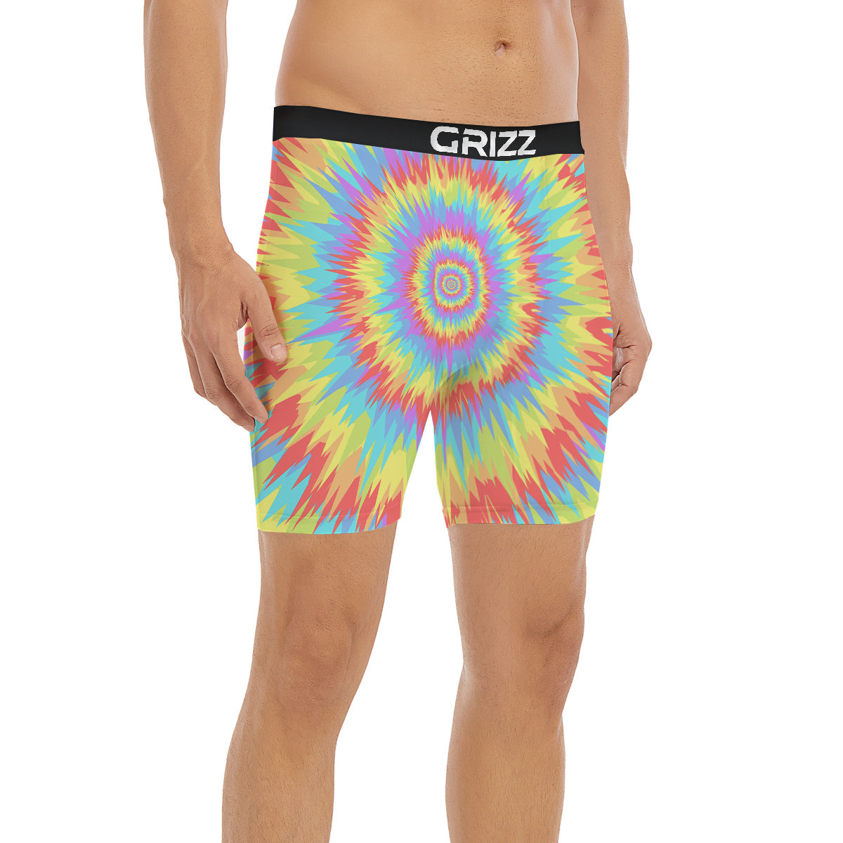 Optical Illusion Colorful Psychedelic Boxer Briefs-grizzshop
