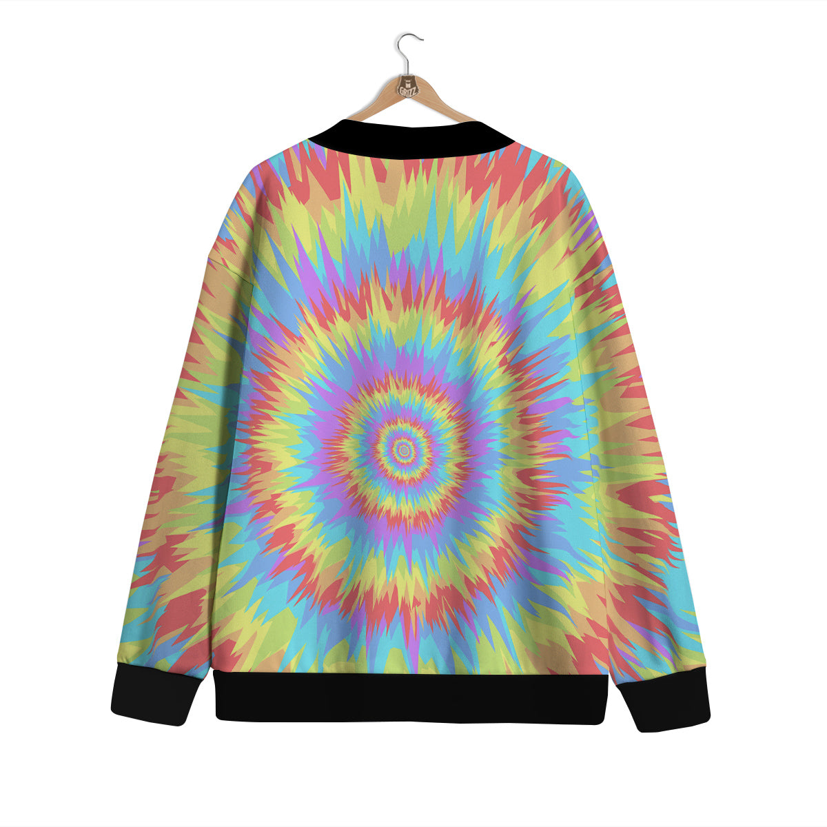 Optical Illusion Colorful Psychedelic Cardigan-grizzshop