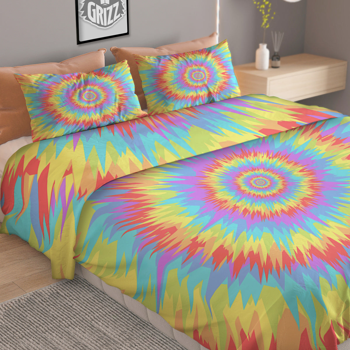 Monster Graffiti Characters Print Duvet Cover Bedding Set