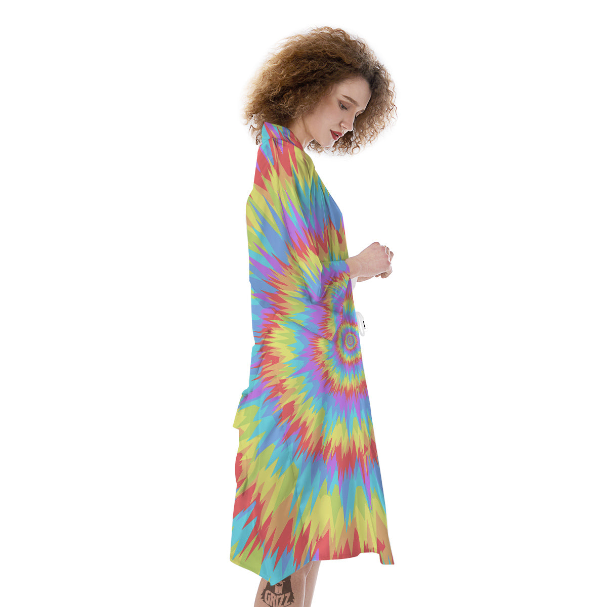 Optical Illusion Colorful Psychedelic Kimono-grizzshop