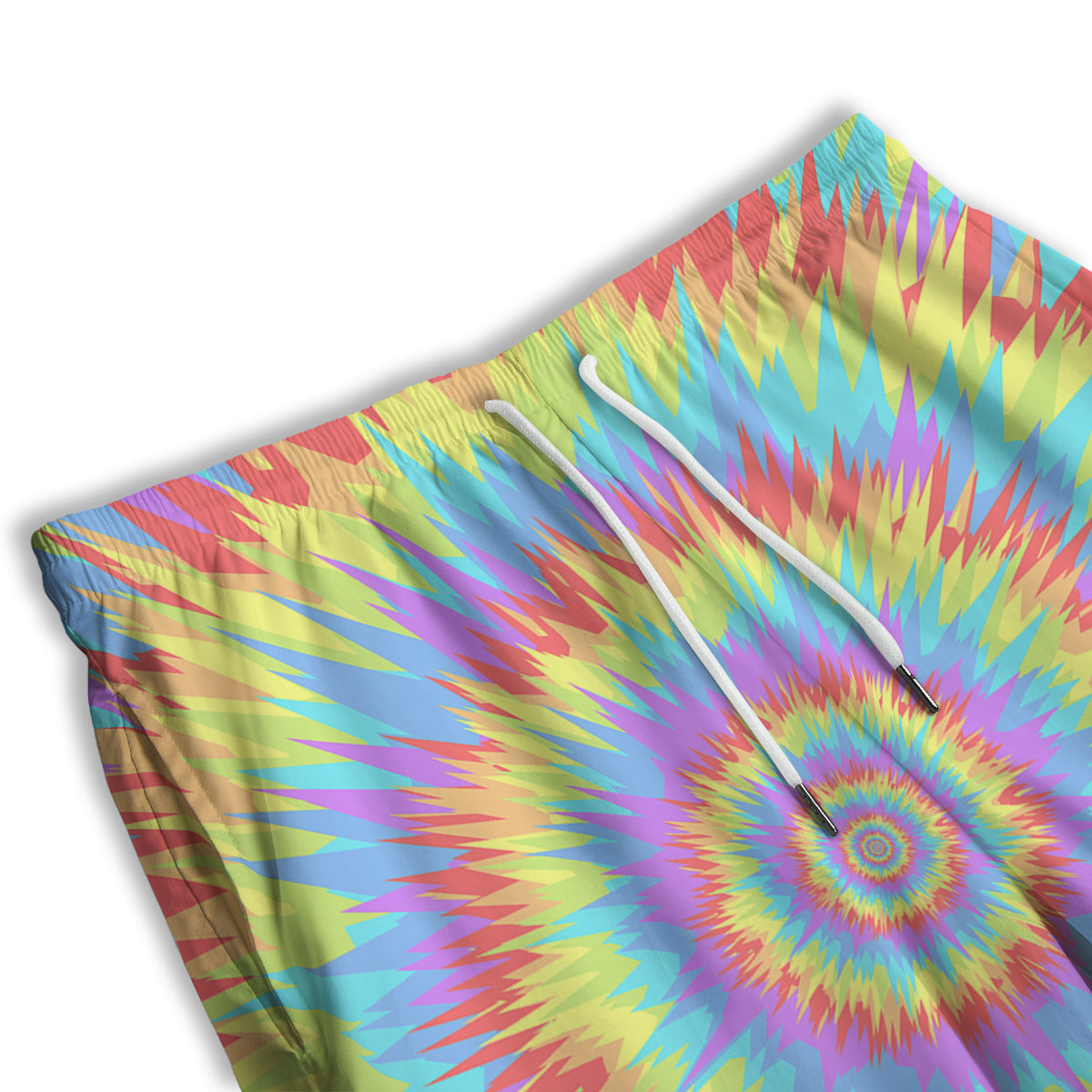 Optical Illusion Colorful Psychedelic Men's Athletic Shorts