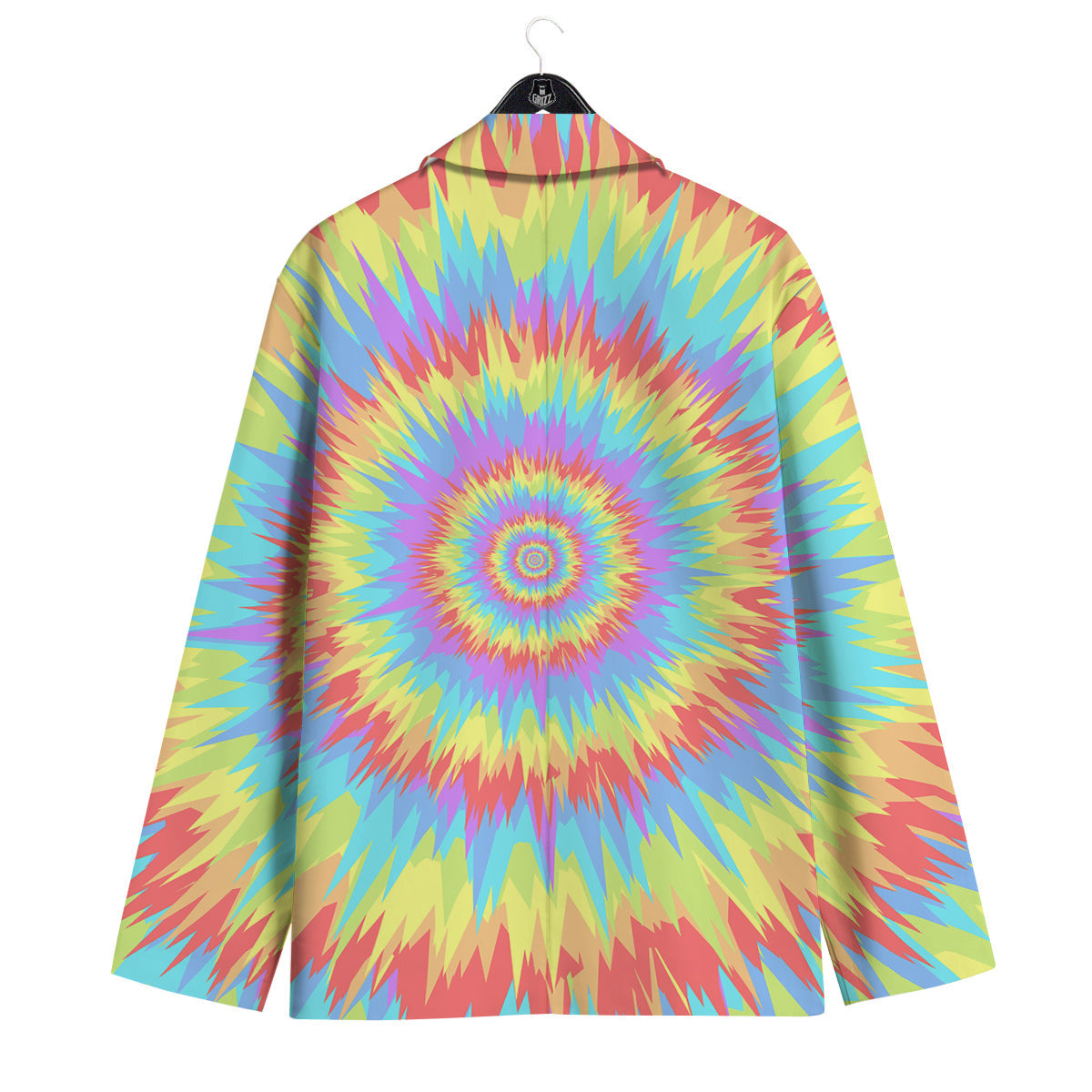 Optical Illusion Colorful Psychedelic Men's Sport Coat-grizzshop