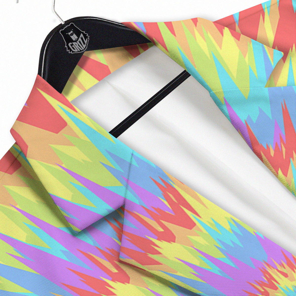 Optical Illusion Colorful Psychedelic Men's Sport Coat-grizzshop