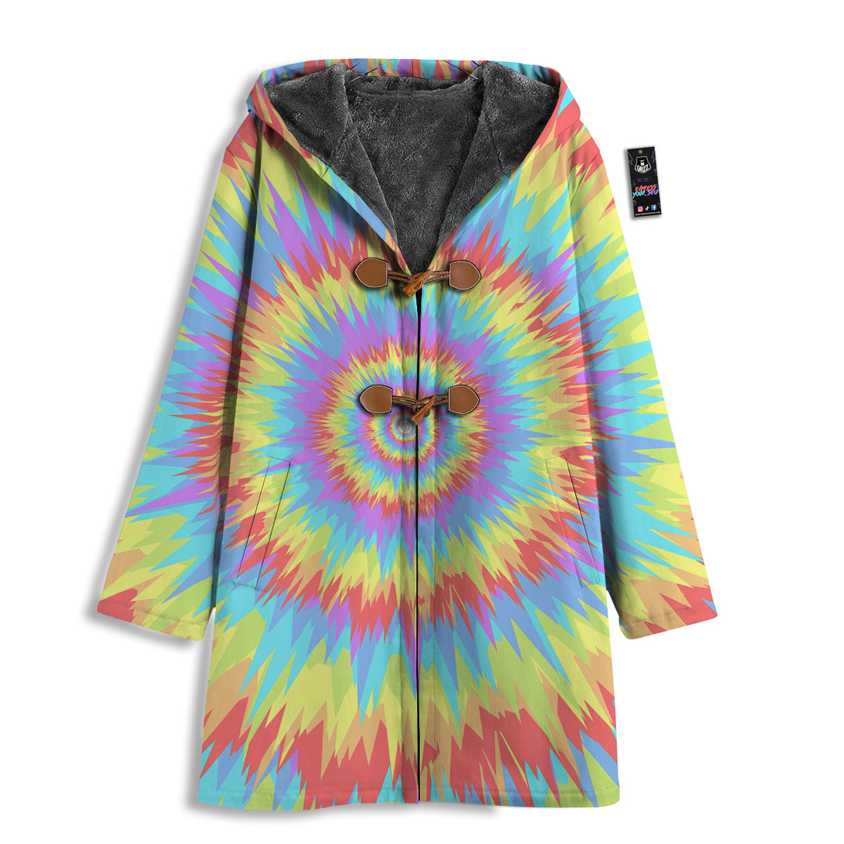 Optical Illusion Colorful Psychedelic Men's Windbreaker Jacket-grizzshop
