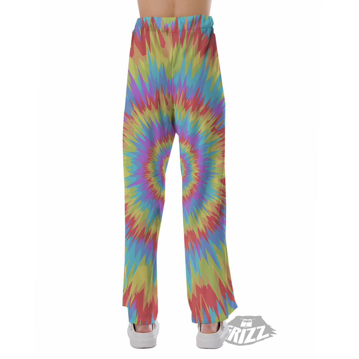 Optical Illusion Colorful Psychedelic Pajama Pants-grizzshop