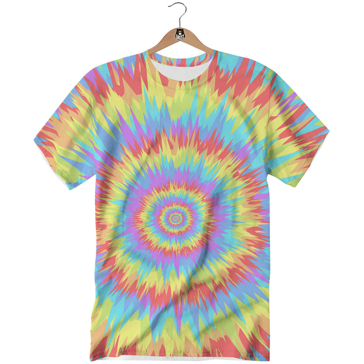 Optical Illusion Colorful Psychedelic T-Shirt-grizzshop