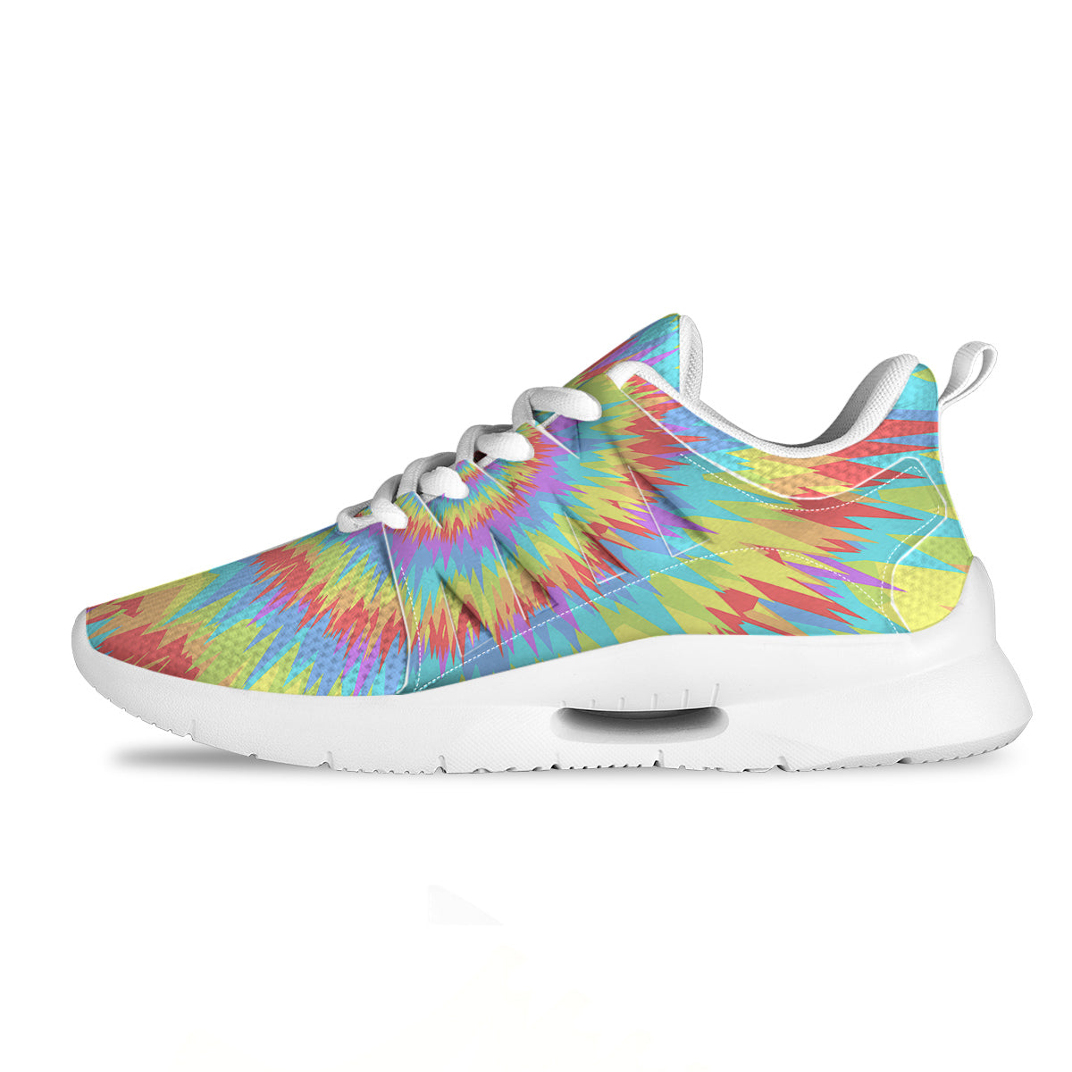 Optical Illusion Colorful Psychedelic Tennis Shoes-grizzshop