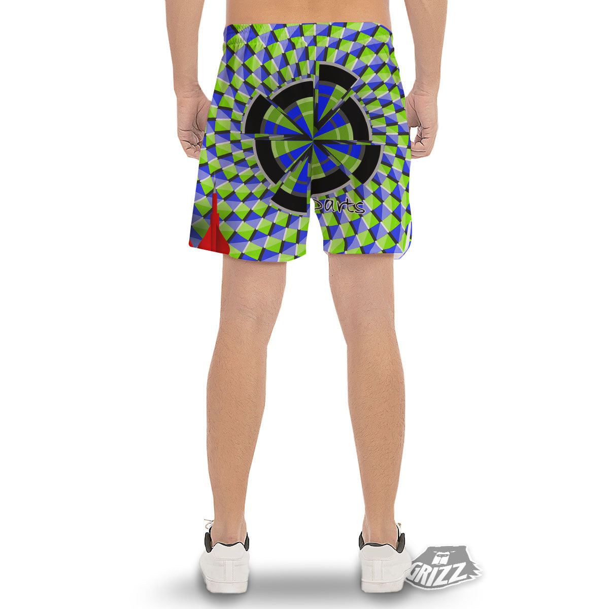 Optical Illusion Dartboard Moving Men's Gym Shorts-grizzshop