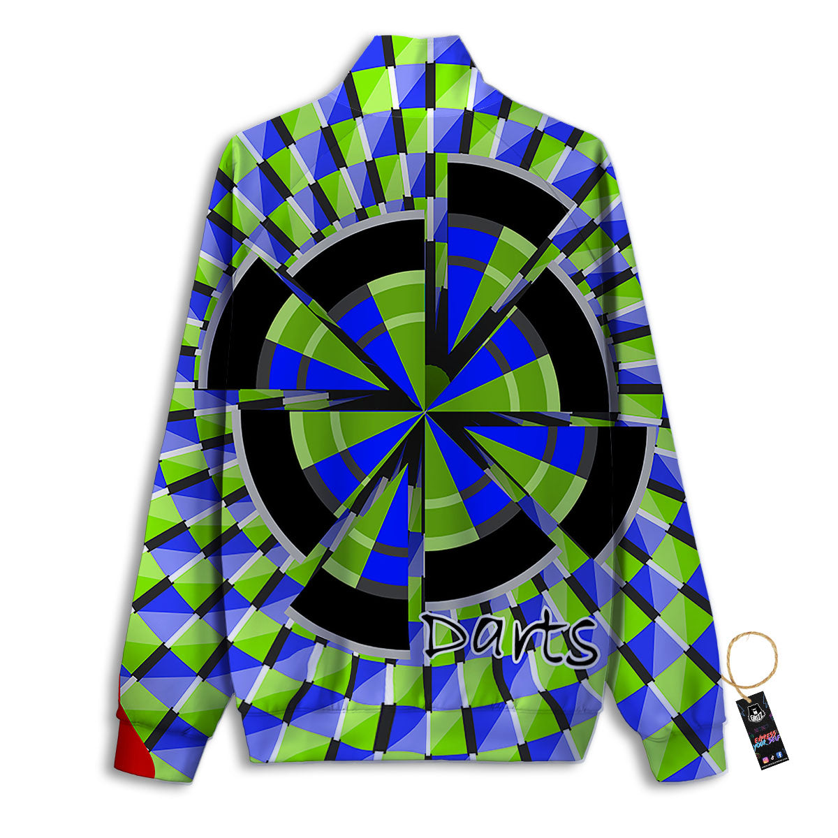 Optical Illusion Dartboard Moving Track Jacket-grizzshop
