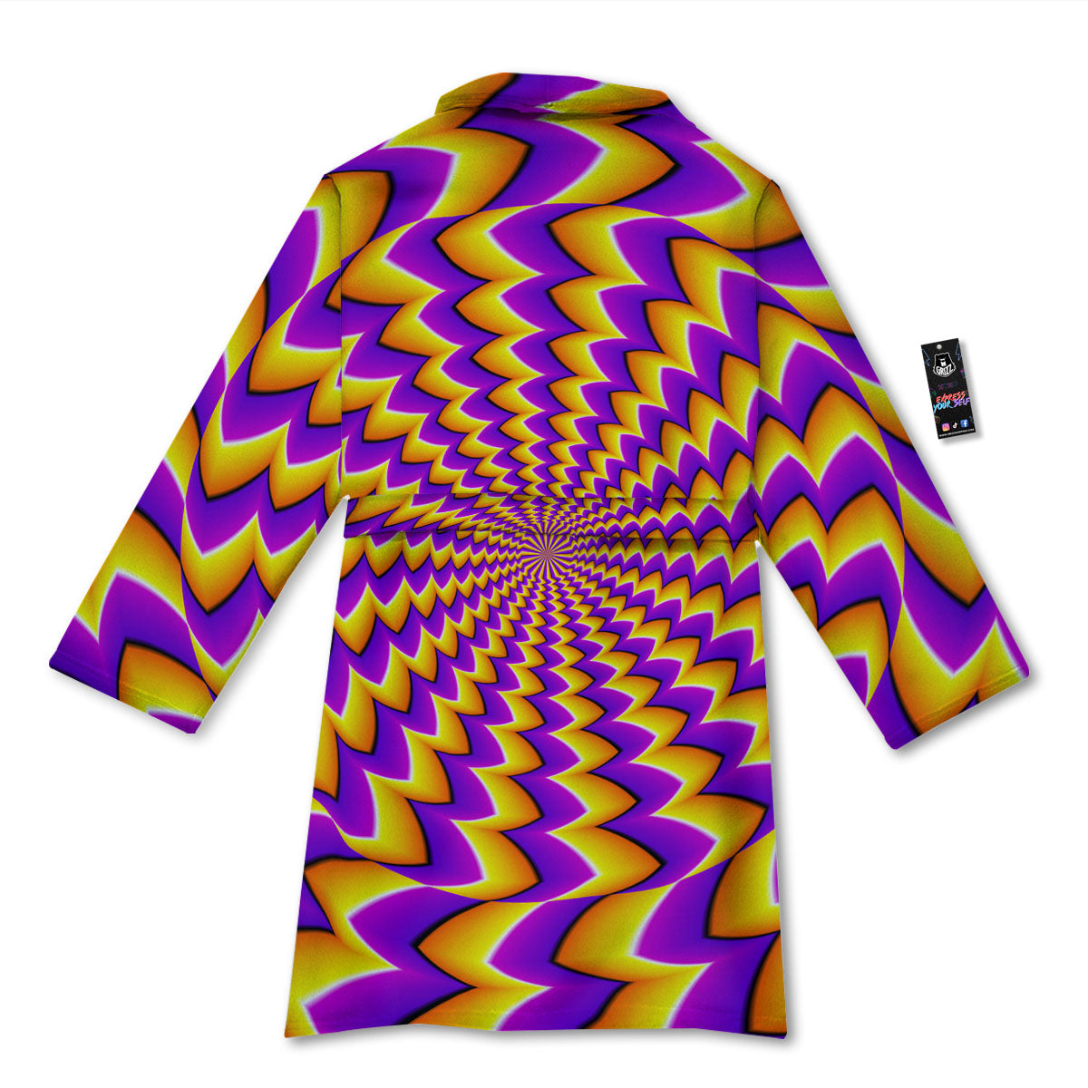 Optical Illusion Moving Dizzy Circle Bathrobe-grizzshop