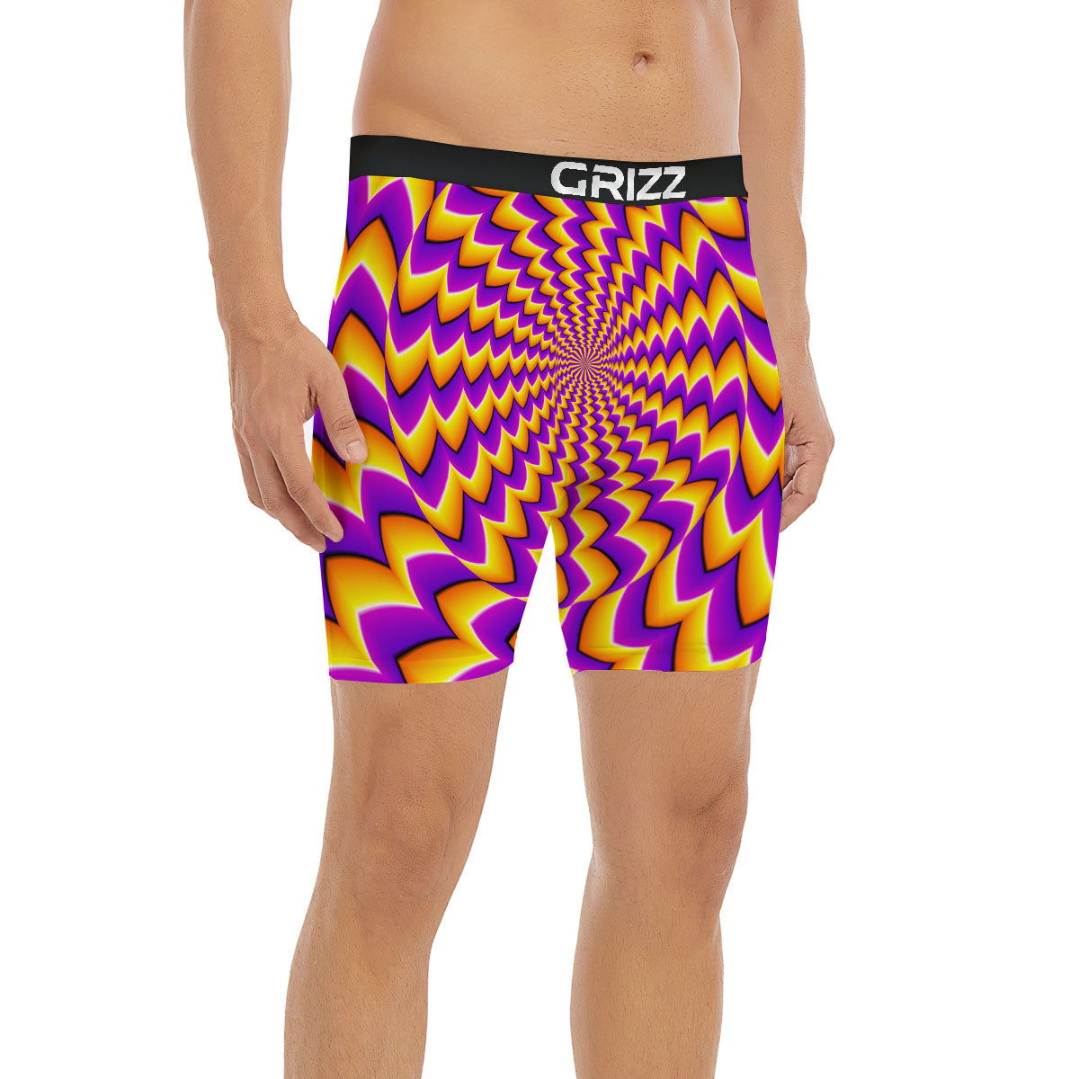 Optical Illusion Moving Dizzy Circle Boxer Briefs-grizzshop