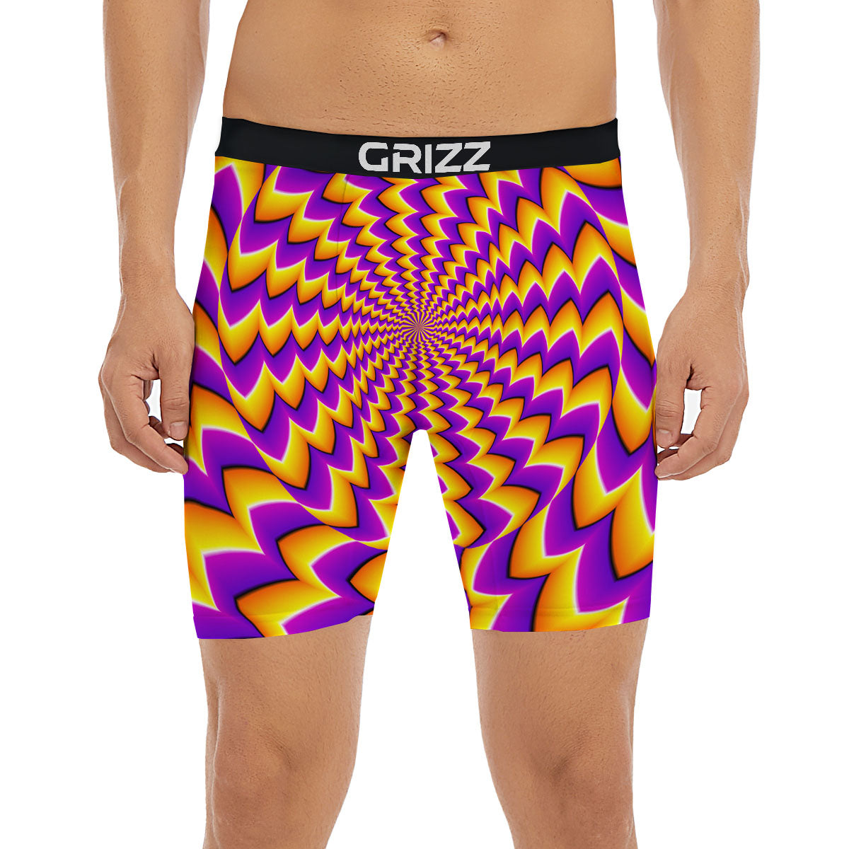 Optical Illusion Moving Dizzy Circle Boxer Briefs-grizzshop
