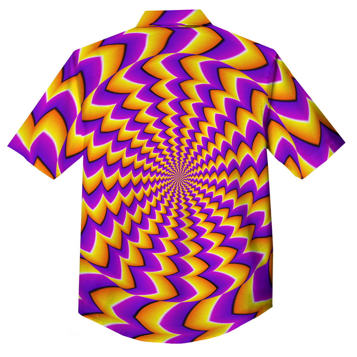 Optical Illusion Moving Dizzy Circle Button Up Shirt-grizzshop