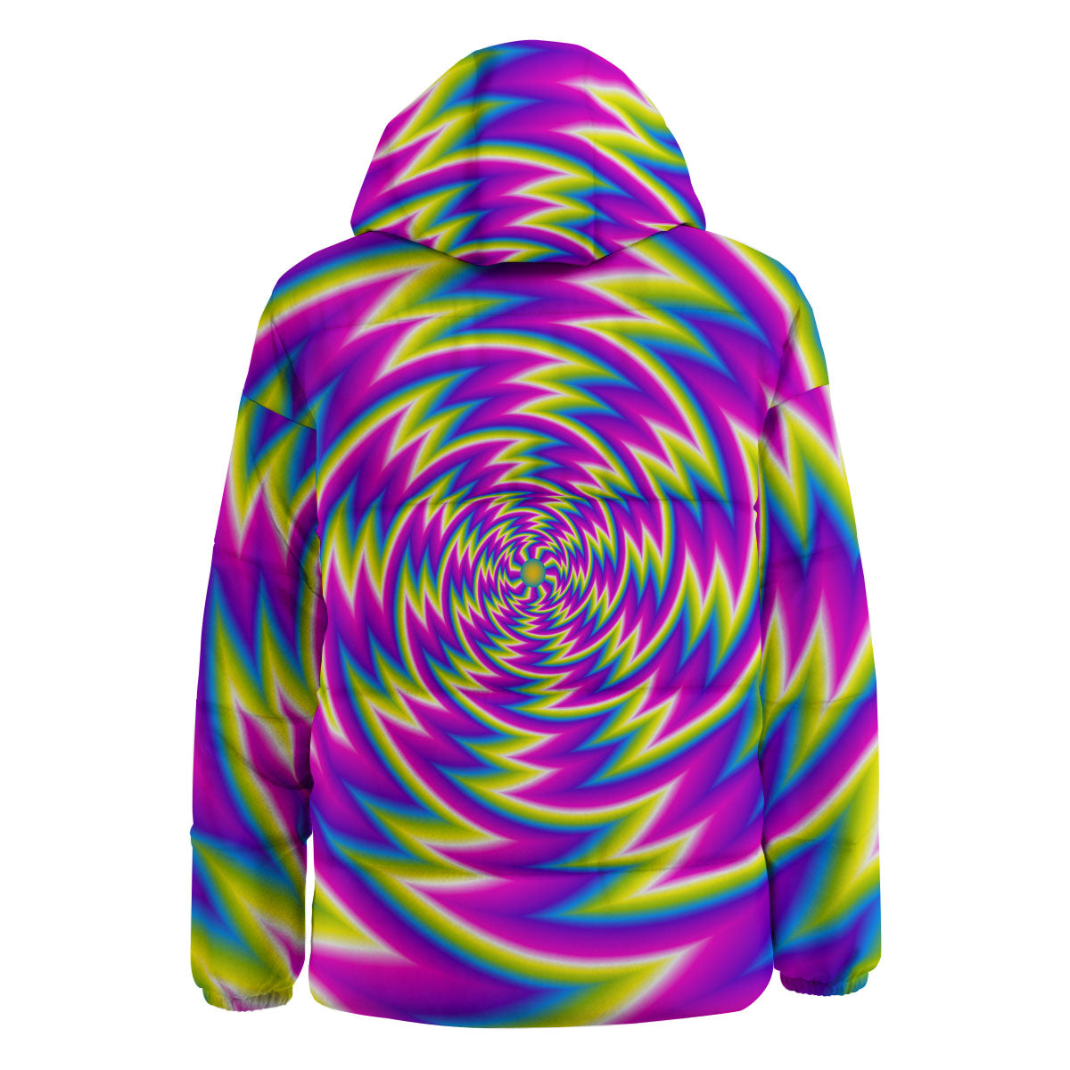 Optical Illusion Moving Dizzy Spiral Down Jacket-grizzshop