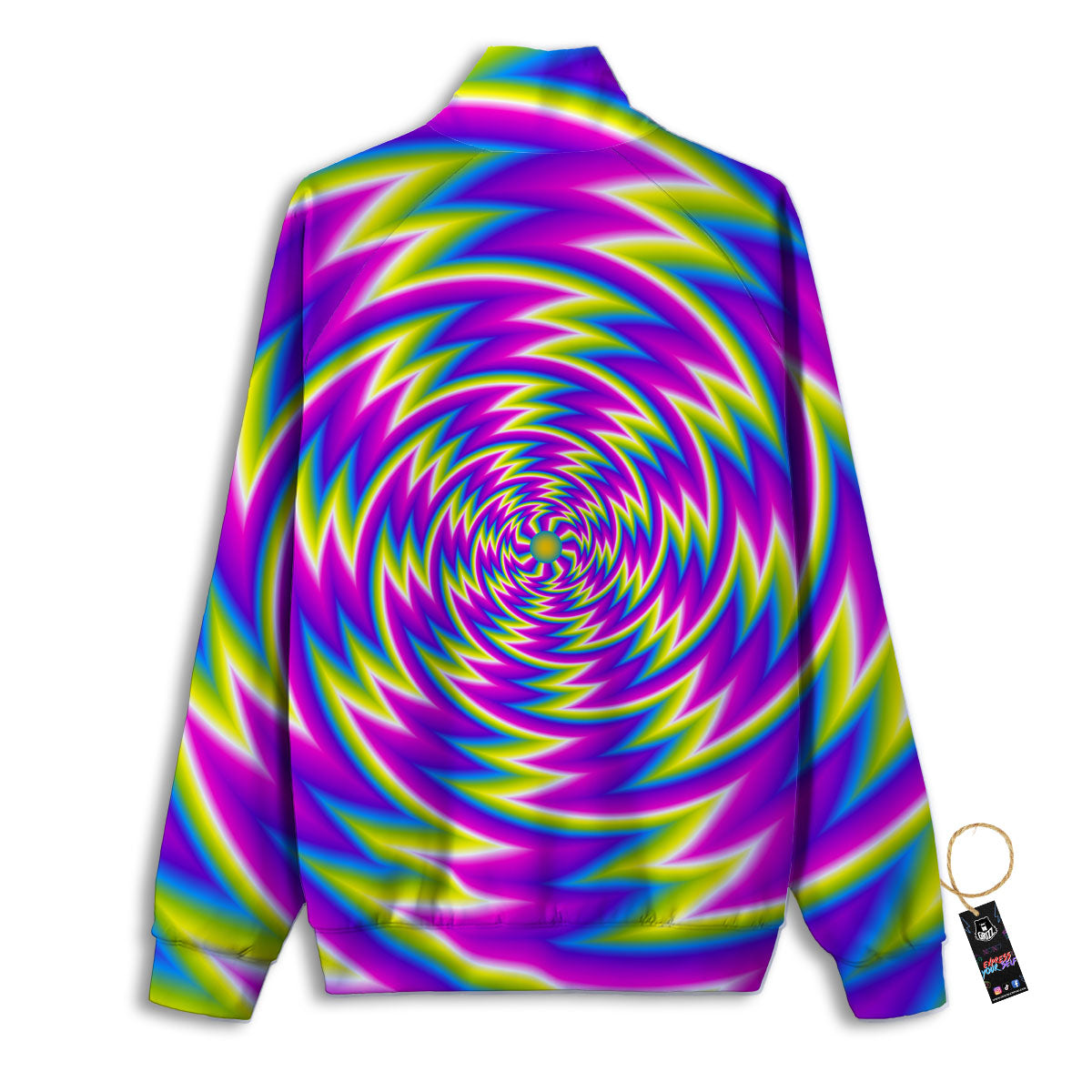 Optical Illusion Moving Dizzy Spiral Track Jacket-grizzshop