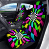 Optical Illusion Neon Abstract Print Car Seat Covers-grizzshop