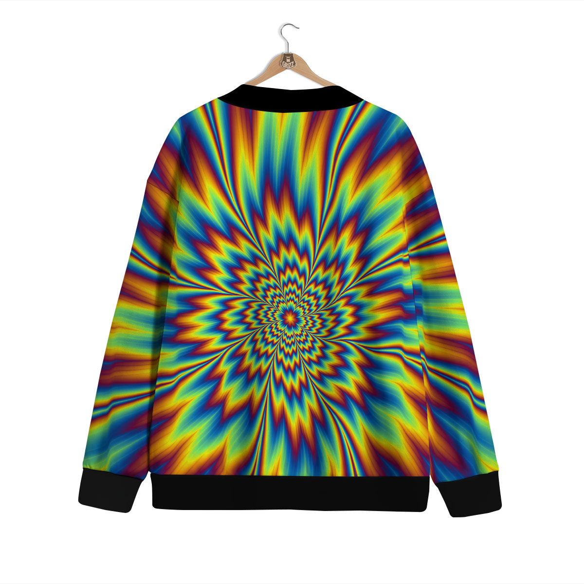 Optical Illusion Neon Psychedelic Cardigan-grizzshop