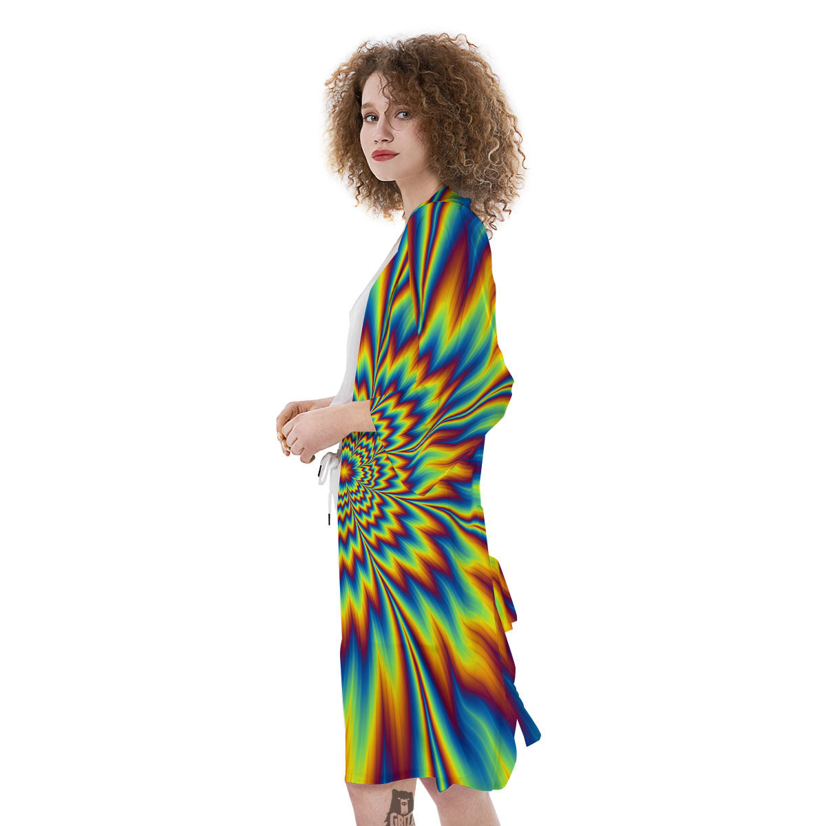Optical Illusion Neon Psychedelic Kimono-grizzshop